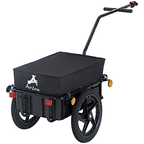 Aosom Bike Cargo Trailer with Waterproof Cover