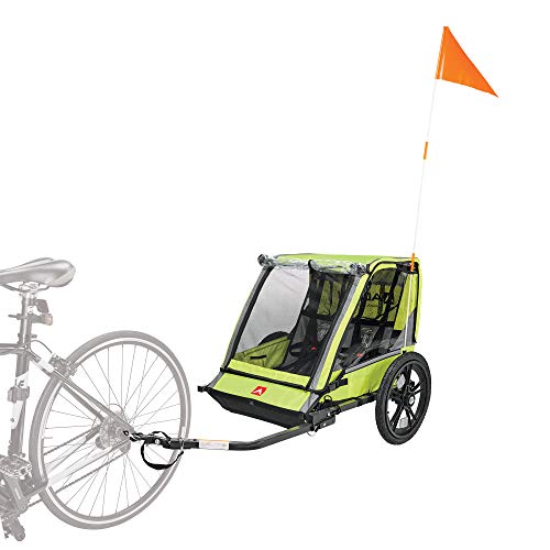 Hi-Viz 2-Child Bike Trailer, Green