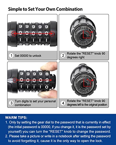High Security Bike Lock with Mounting Bracket