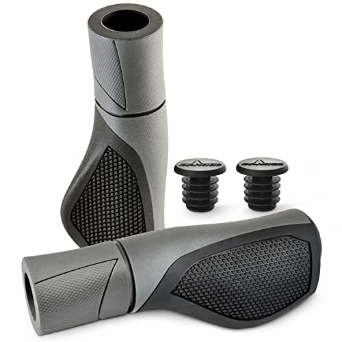 MARQUE Ergo Bike Handlebar Grip – Replacement Bicycle Handle Bar Grip for Twist Shifters – Easy to Cut for Compatibility with Standard and Twist Shifters