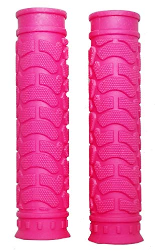 Fito Rubber Handlebar Grips - Pink, for Beach Cruiser Bike, Fixie Fixed Gear Bike, Road Bikes, BMX Bikes, Mountain Bicycles Handle bar.