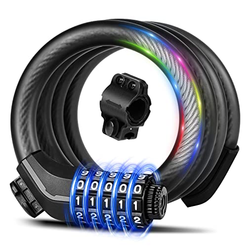 5-Digit Bike Lock Cable, High Security