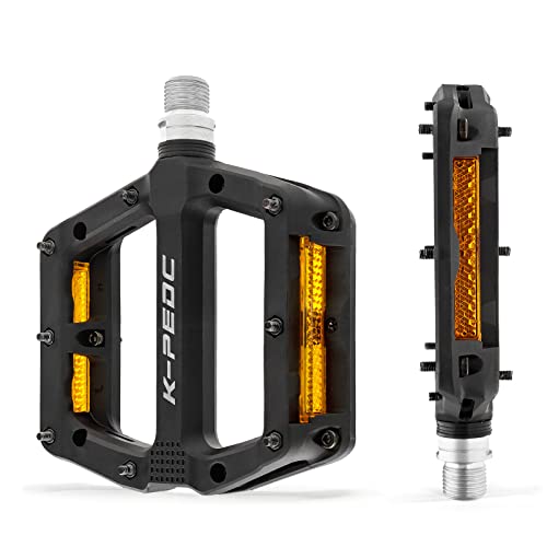 Reflective Road/MTB Bike Pedals (Black)