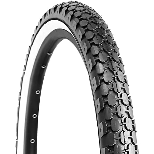 Hycline Bike Tire,26"x2.125"Folding Replacement Tire for Beach Cruiser Bicycle-White