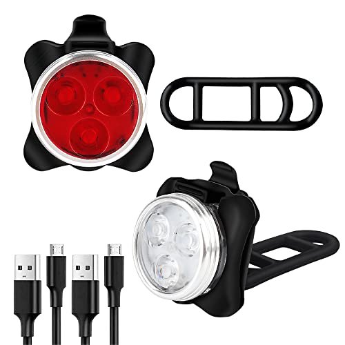 Rechargeable Bike Light Set with 4 Modes