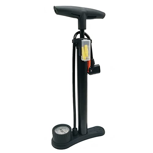 Inchant Bike Pressure Gauge Floor Pump, Air Bicycle Pump Inflator with High Pressure 140 PSI, Hand Air Pump for Bike Tire and Sports Ball, Fits Schrader and Presta Valves