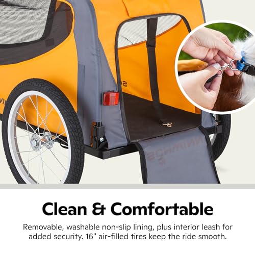 Schwinn Rascal Pet Trailer for Cycling, Orange