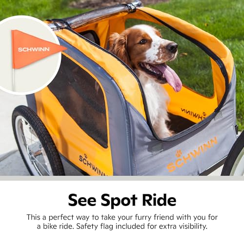 Schwinn Rascal Pet Trailer for Cycling, Orange