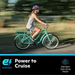 Schwinn Hybrid Electric Cruiser Bike, Mint Green