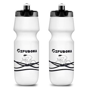 750ml Bike Water Bottles - 2 Pack White