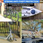 DocksLocks Anti-Theft Weatherproof Straight Security Cable with Key Lock for Kayaks, Bicycles, Paddleboards, Equipment and More 10ft