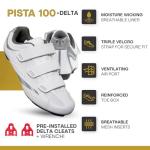 Women's Tommaso Pista Indoor Cycling Shoes - White