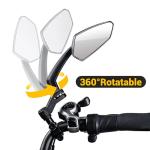 Nightfire Bike Mirrors - 360° Rotatable, Safe & Universal