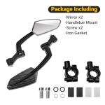 Nightfire Bike Mirrors - 360° Rotatable, Safe & Universal