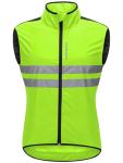 Men's High-Vis Cycling Wind Vest, XL Green