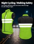Men's High-Vis Cycling Wind Vest, XL Green