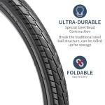 2 Pack 24" Bike Tires 24"x1.75"/ 47-507 Plus 2 Pack 24" Bike Tubes 24x1.50/1.75 AV 33mm Valve Compatible with 24 x 1.75 Bike Tire and Tubes (Black)