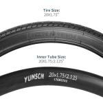 2 Pack 24" Bike Tires 24"x1.75"/ 47-507 Plus 2 Pack 24" Bike Tubes 24x1.50/1.75 AV 33mm Valve Compatible with 24 x 1.75 Bike Tire and Tubes (Black)
