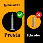 Continental MTB 29x1.75-2.5" / 47-622 -> 62-622 Inner Tubes - 42mm Presta Valve (Pack of 2 Tubes)