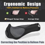 CyclingDeal Mountain Bike Bicycle Handlebar Grips - with Specialized Ergonomic & Anti-Slip Design for MTB & Hybrid Bikes - 1 Pair of Soft Gel Grips