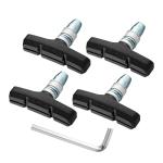 corki Bike Brake Pads 2-Pairs, Mountain Bike V Brake Pads with Hex Nuts and Shims 55mm Black