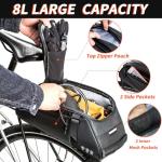 ZIMFANQI Waterproof Rear Bike Rack Bag, 8L