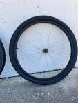 26 inch Black Coaster Brake Wheel Set Beach Cruiser Bike Bicycle with Tires and Tubes