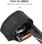 Adjustable Anti-Slip Bike Pedal Straps - Black