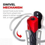 Swivel Bike Wall Hanger for Storage - Vertical Mount