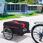Red Bike Cargo Trailer with Removable Cover