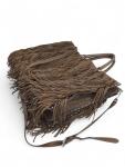 Prada Brown Fringe Tote with Silver Studs