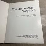 Roy Lichtenstein Exhibition Catalog, FSU Fine Arts 1983