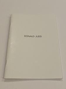DONALD JUDD EXHIBTION CATALOGUE 1989 MARGO LEAVIN GALLERY