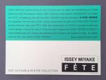 ISSEY MIYAKE FETE A-POC INSIDE 2007 AUTUMN-WINTER COLLECTION ANNOUNCEMENT CARD