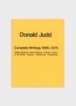 Donald Judd - Complete Writings 1959-1975 (Hardcover, First Edition)