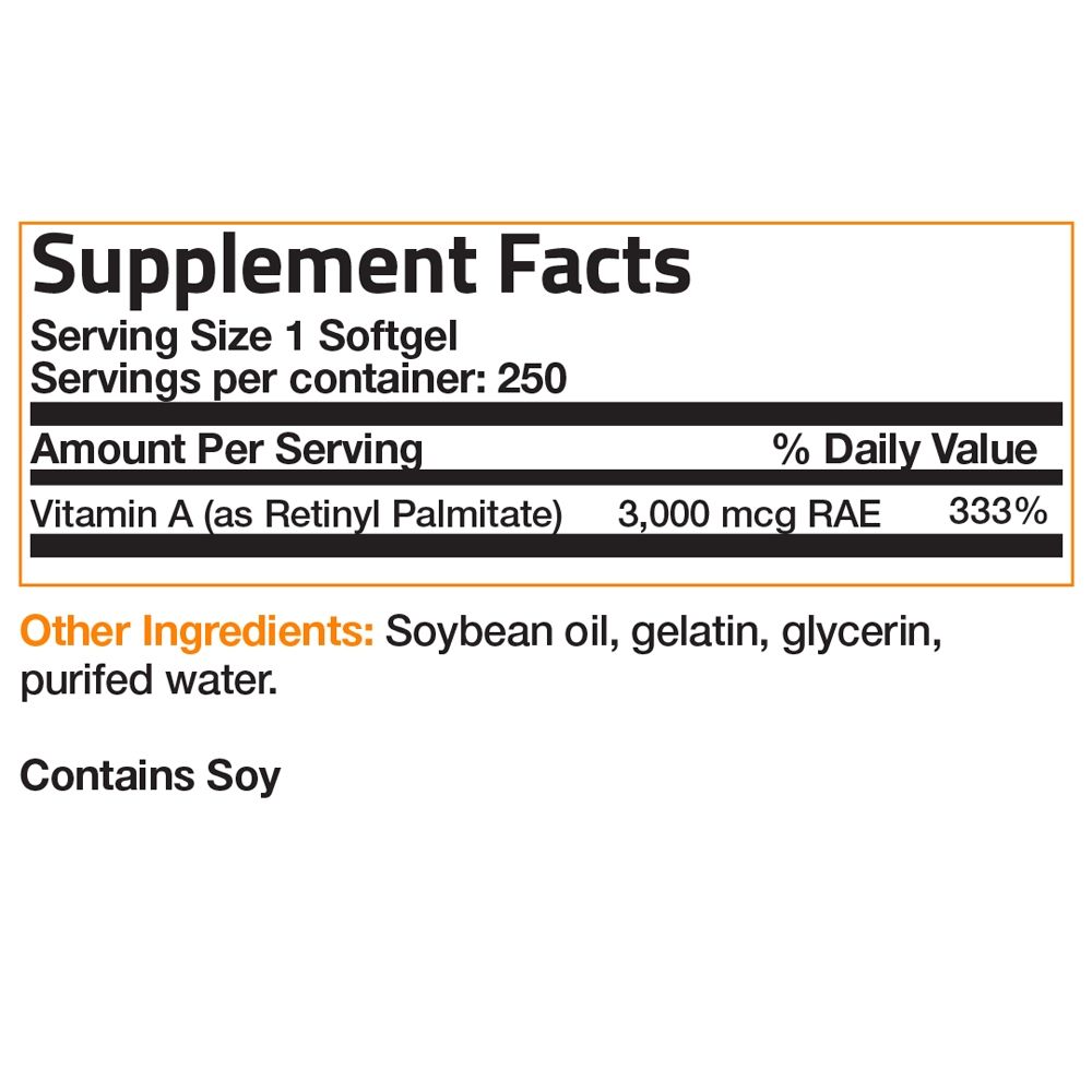 Premium Vitamin A 10,000 IU Softgels for Health