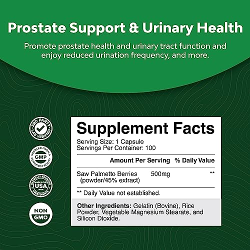 Saw Palmetto Capsules for Prostate & Hair Loss