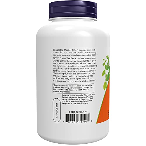 Green Tea Extract with Vitamin C, 250 Capsules