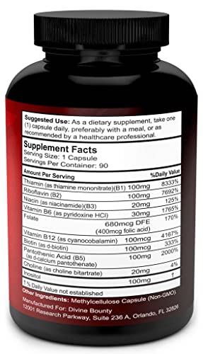 Divine Bounty Super B Complex - 90 Capsules