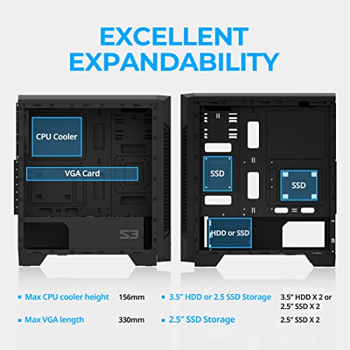Zalman S3 Mid-Tower PC Case with Acrylic Panel
