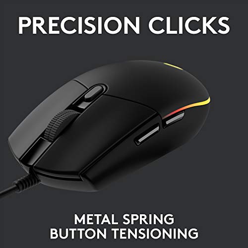 Logitech G203 RGB Wired Gaming Mouse, 8,000 DPI