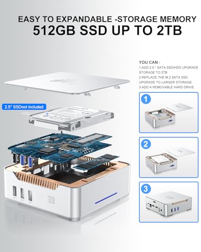 KAMRUI GK3Plus Mini PC: 16GB RAM, 512GB SSD