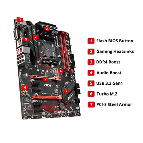 MSI B450 GAMING PLUS Max Motherboard for AMD Ryzen