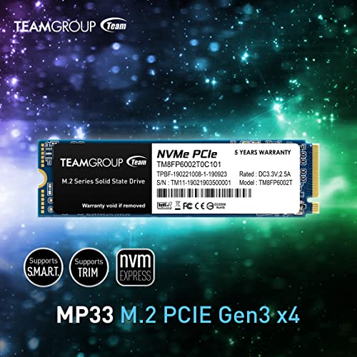 TEAMGROUP MP33 512GB NVMe M.2 SSD 1,700MB/s