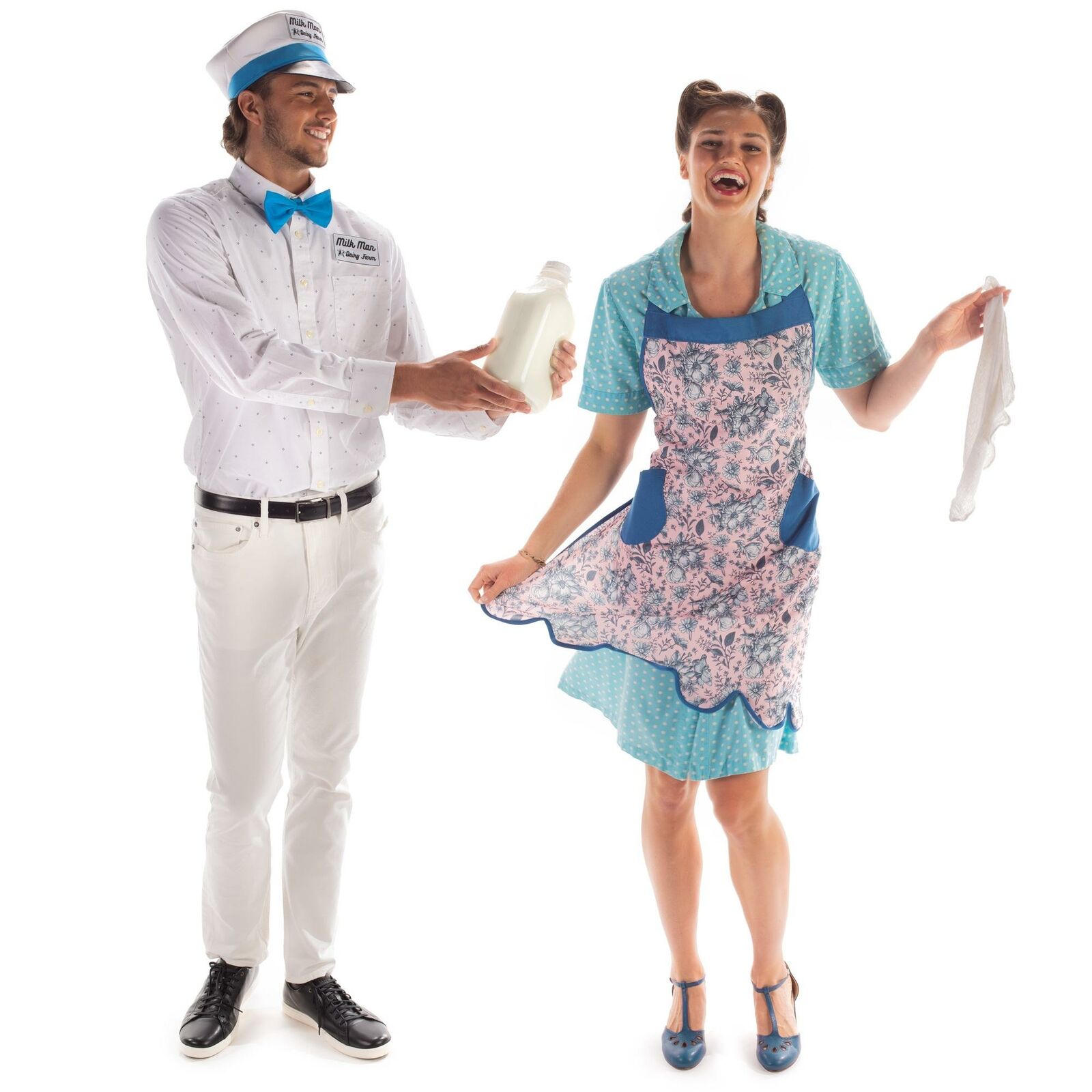 Brybelly Milkman & 50s Housewife Couple's Costume