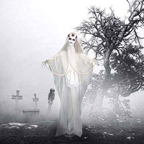 Animated Moaning Skeleton Bride Halloween Prop