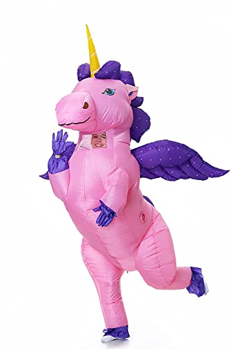 GOPRIME Winged Unicorn Costume,Adult Size (Pink)