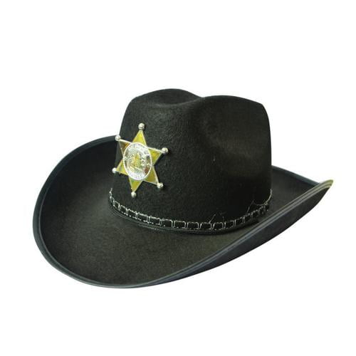 Halloween Cowboy Hat with Star Badge