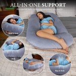 Pharmedoc U-Shape Pregnancy Body Pillow - Jumbo Grey