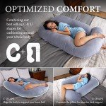 Pharmedoc U-Shape Pregnancy Body Pillow - Jumbo Grey